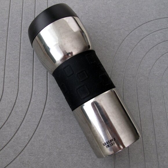 Thermos Sharper Image Stainlesss Steeel M_ug, black with silicone - Picture 1 of 9